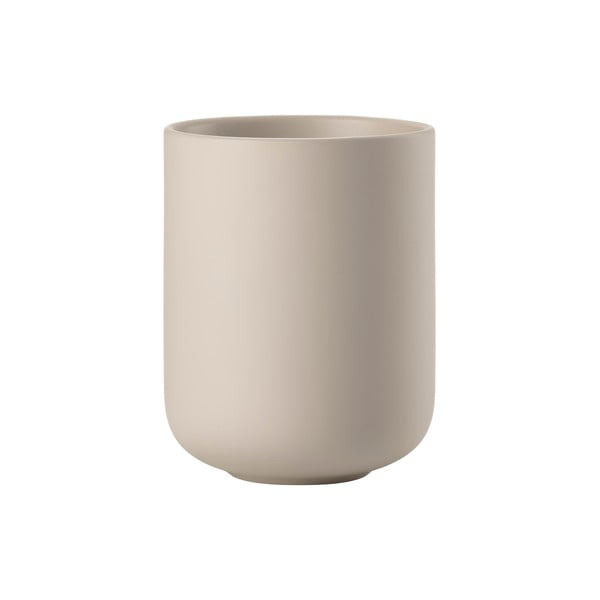 Бежова керамична чаша за четки за зъби Sensu – Zone