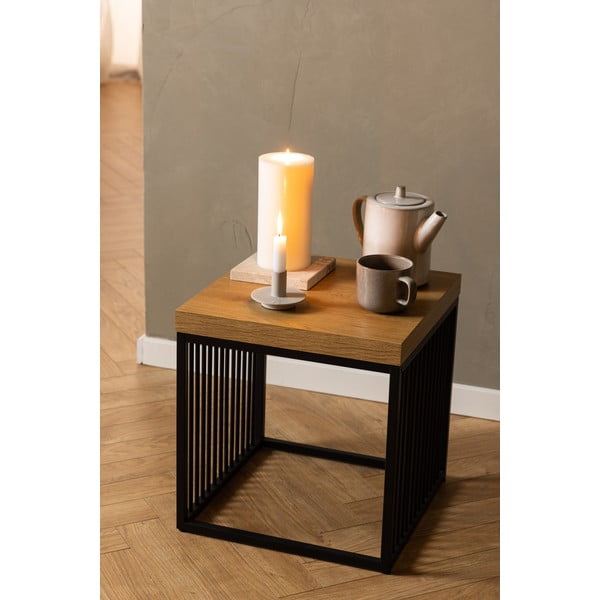 Странична масичка с дъбов плот 40x40 cm Strington – Actona-image-1