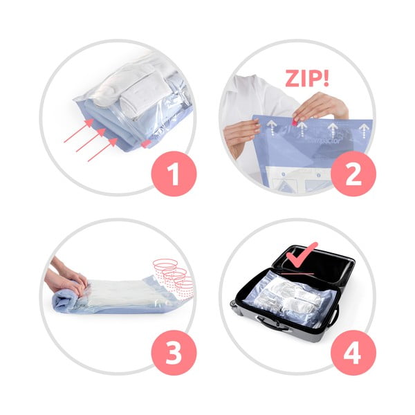 Вакуумни торбички в комплект от 4 броя Roll Up M – Compactor -image-4