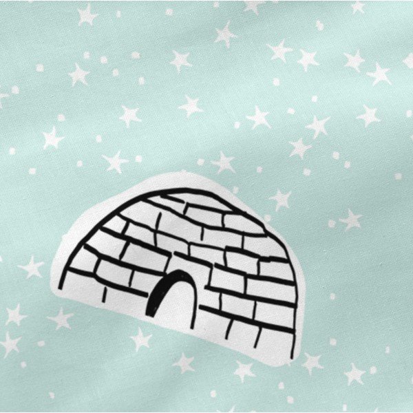 Детски памучен чаршаф , 90 x 200 cm Igloo - Moshi Moshi-image-1