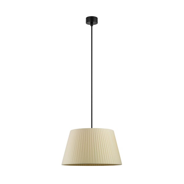 Бежова висяща лампа с черен кабел , ⌀ 36 cm Kami - Sotto Luce