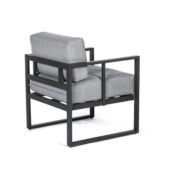 Комплект градински фотьойли Bellisima в графитено сиво и черна маса Loris, ø 35 cm - Bonami Selection-image-3