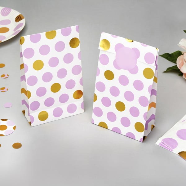 Комплект от 5 хартиени торбички за подаръци с шаблони - Neviti