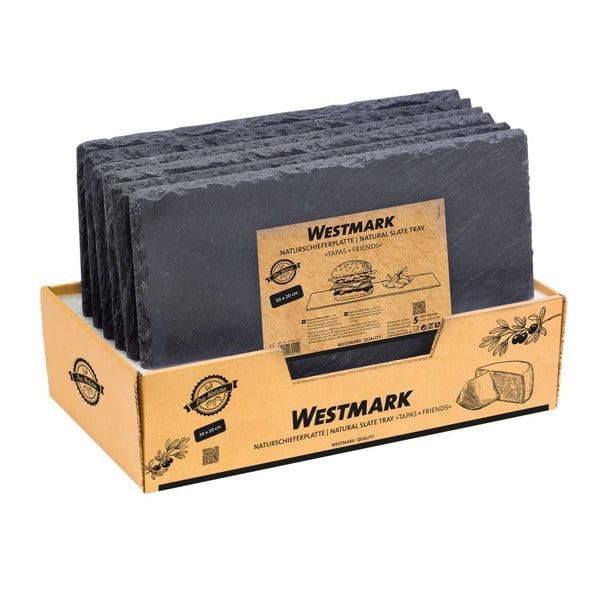Комплект от 6 подноса от шисти 20x30 cm Tapas&Friends - Westmark