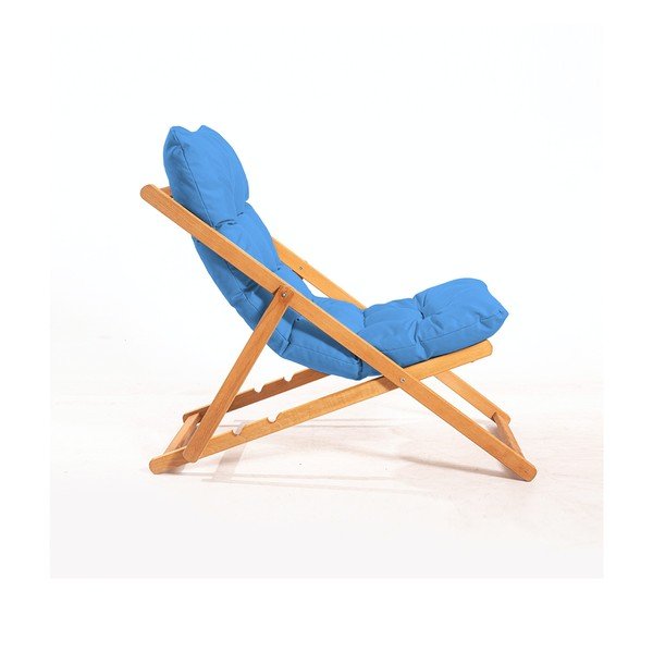 Градински комплект от масивен бук за 2 души в син и естествен цвят – Floriane Garden-image-2