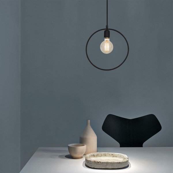 Черно висящо осветително тяло Geonni – Opviq lights-image-3