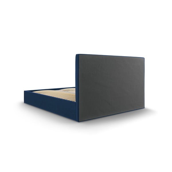 Тъмносиньо кадифено двойно легло , 160 x 200 cm Juniper - Mazzini Beds-image-4
