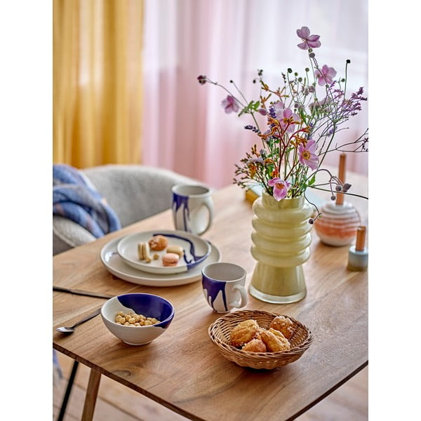 Глинена чаша в бяло и синьо 310 ml Okayama – Bloomingville-image-1