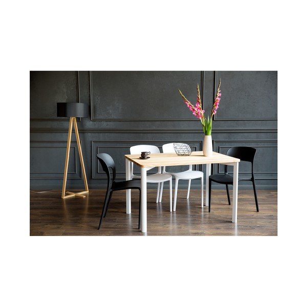 Бяла маса за хранене със заоблени крака TRIVENTI, 120 x 80 cm Triventi - Ragaba-image-1