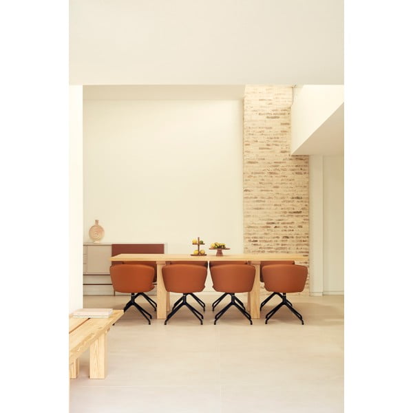 Оранжеви тапицирани трапезни столове в комплект 2 бр. Add – Teulat-image-2