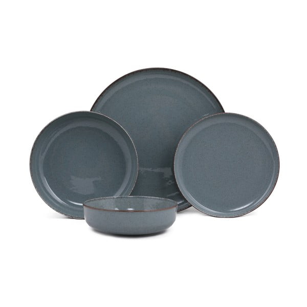 Комплект сиви порцеланови прибори за хранене от 24 части Pearl - Kütahya Porselen