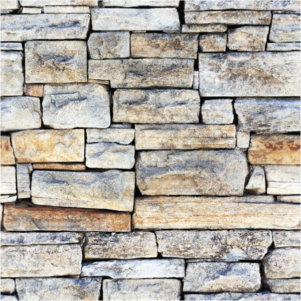 Стикер за стена Материали Камъните на Картаген, 40 x 40 cm - Ambiance