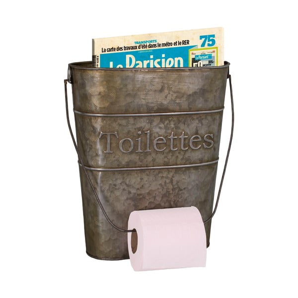 Сив метален държач за тоалетна хартия – Antic Line