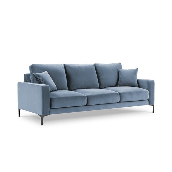 Светлосин кадифен диван , 220 см Harmony - Kooko Home-image-3