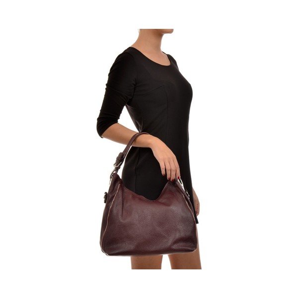 Виненочервена кожена чанта Mangotti Cassie - Mangotti Bags-image-4
