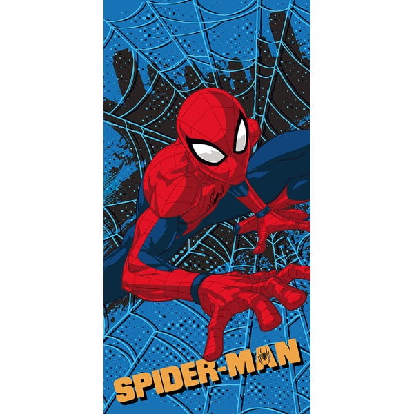 Червено-синя детска кърпа от микрофибър 70x140 cm Spider-man – Jerry Fabrics