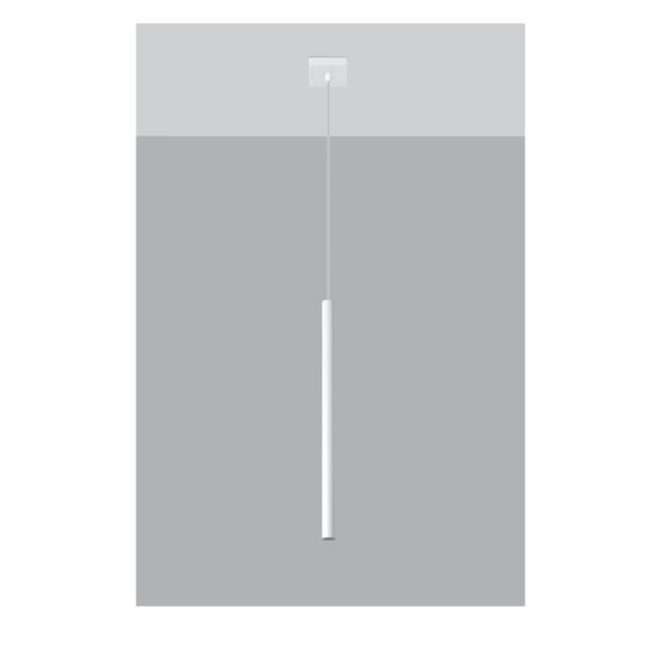 Бяло висящо осветително тяло Единично Fideus - Sollux-image-2