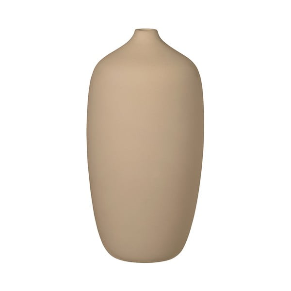 Бежова керамична ваза Nomad, височина 25 cm - Blomus
