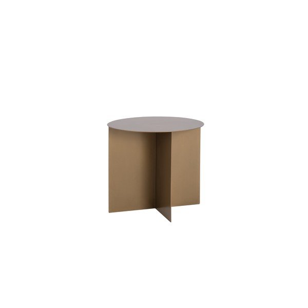 Konferenční kovový stůl ve zlaté barvě Custom Form Oli, ⌀ 50 cm