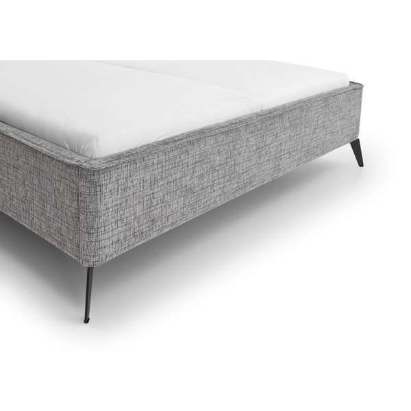 Сиво двойно легло 180x200 cm тапицирано без ламелно дъно Alicante – Meise Möbel-image-4