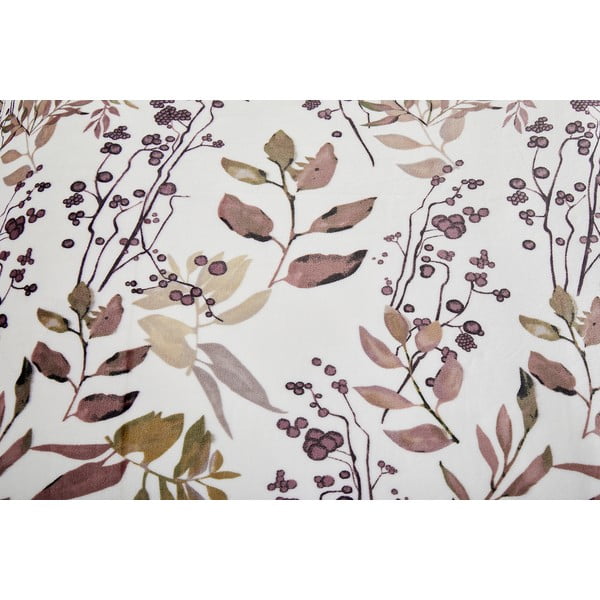 Бяло-кафяво единично  спално бельо от микроплюш 140x200 cm Ramita – My House-image-4