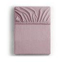 Сиво-розов еластичен чаршаф от джърси 90x200 cm Amber – Restilo