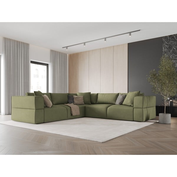Светлозелен променлив ъглов диван Esther – Milo Casa-image-1