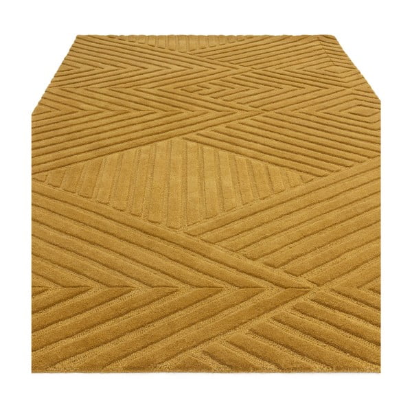 Жълт вълнен килим в цвят охра 120x170 cm Hague - Asiatic Carpets-image-4
