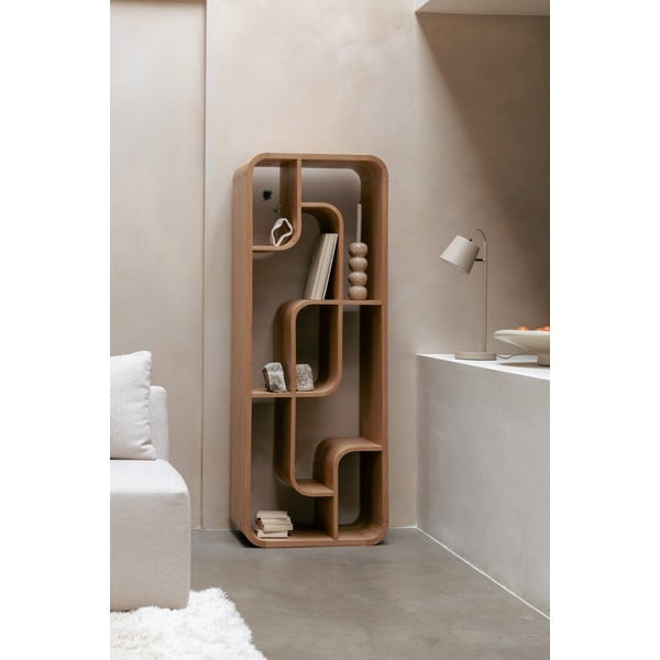 Библиотека от масивен дъб в естествен цвят 60x160x35 cm Seven – Zuiver-image-1