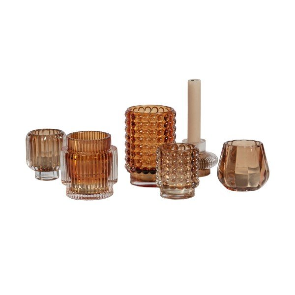 Комплект от 2 стъклени свещника Buble, височина 8 cm - BePureHome-image-1