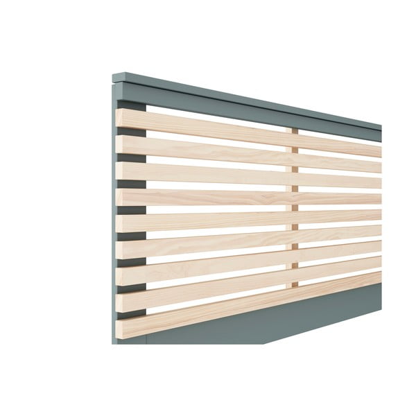 Табла за легло от декор от бор в естествен цвят/сиво-зелена 146x100 cm Pisco – Marckeric-image-4