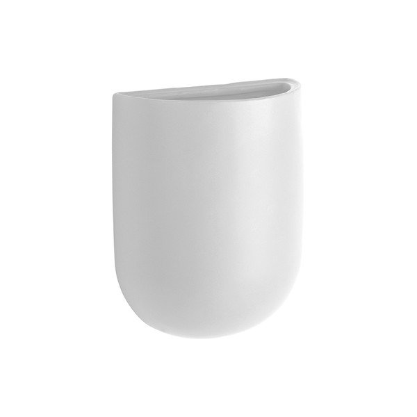 Матово бяла керамична саксия за стена Oval - PT LIVING-image-2