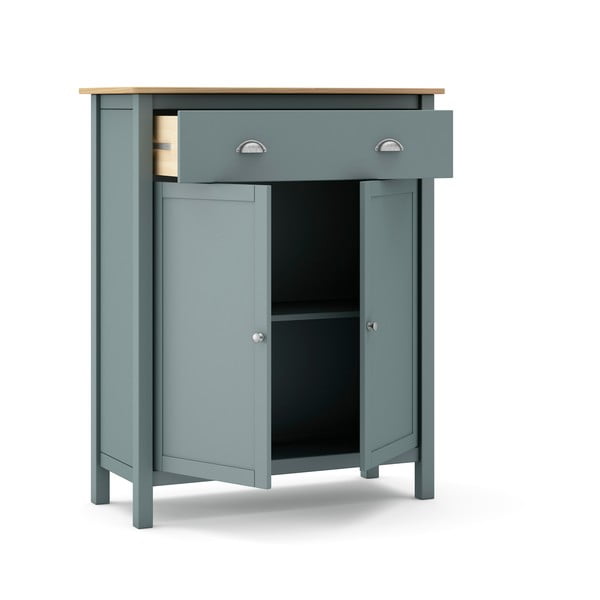 Скрин сиво-зелен от масивен бор 90x110x40 cm Misti – Marckeric-image-4