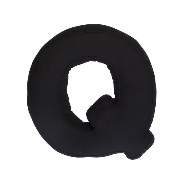 Látkový polštář Q, černý