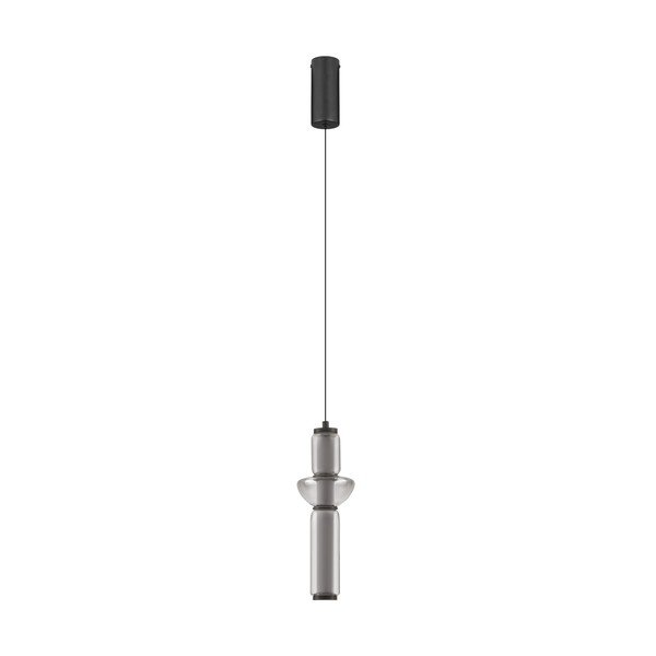 Сиво стъклено LED затъмняващо се висящо осветително тяло ø 12 cm Ulon – Nova Luce