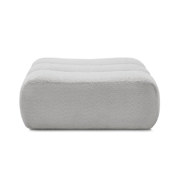 Светлосива табуретка  от прежда с примки от букле Azra – Bobochic Paris