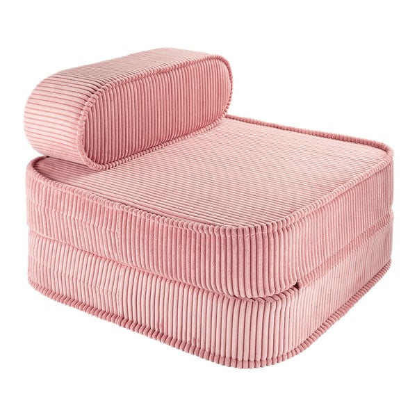 Розов детски стол от рипсено кадифе Flip – Wigiwama