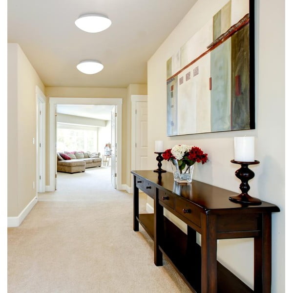 Бяла лампа за таван със стъклен абажур ø 17,5 cm Nina - Candellux Lighting-image-1