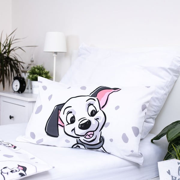 Бяло памучно детско спално бельо 100x135 cm 101 Dalmatians – Jerry Fabrics-image-3