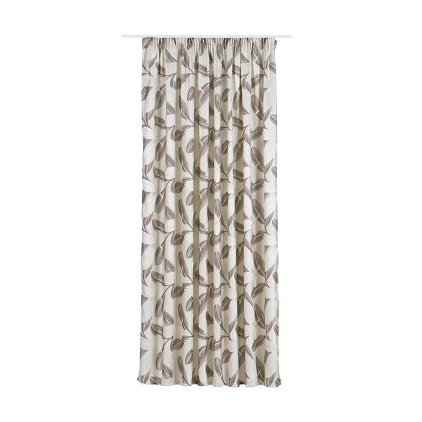 Кафяво-кремава завеса 210x245 cm Nydia - Mendola Fabrics-image-2