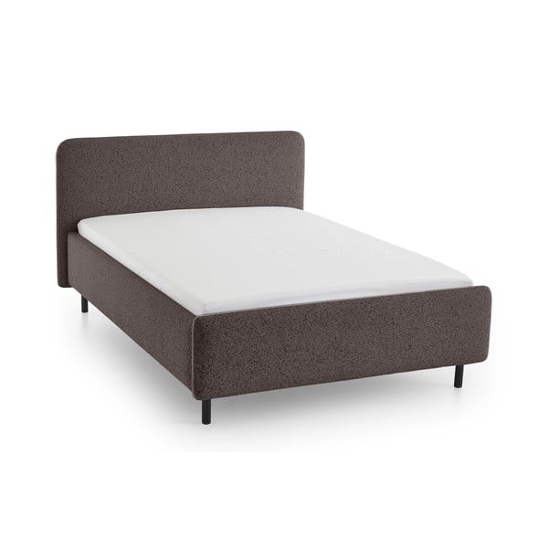 Антрацитно двойно легло 140x200 cm тапицирано с място за съхранение с включена подматрачна рамка Primo – Meise Möbel-image-2