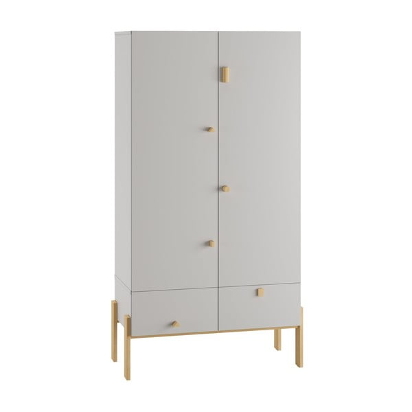 Светлосив нисък детски скрин 100x25 cm Cube - Pinio-image-4