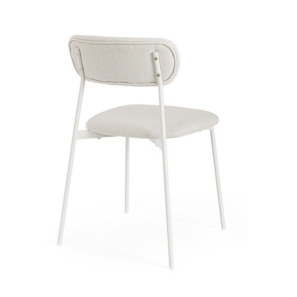 Бял тапициран трапезен стол Inka – Yes Everyday-image-4