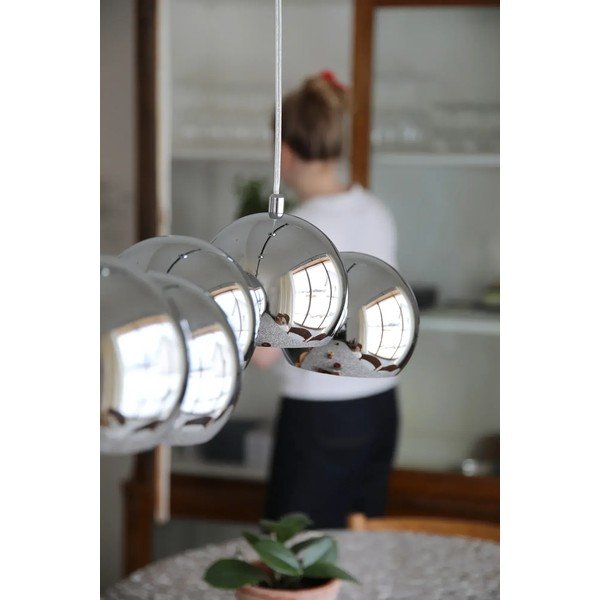 Метално висящо осветително тяло в сребрист цвят с метален абажур Cupolo – Markslöjd-image-2