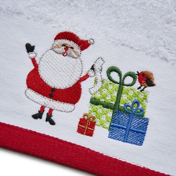 Червени и бели памучни кърпи в комплект от 2 броя 40x60 cm Santa's Reindeers - Catherine Lansfield-image-3