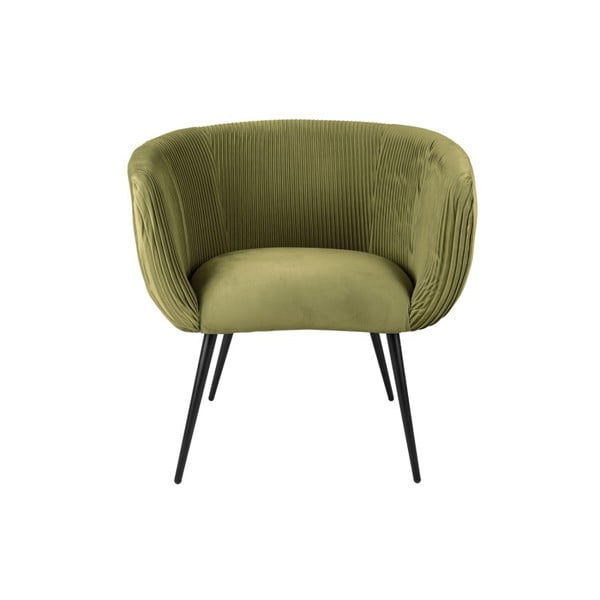 Зелен трапезен стол с кадифена повърхност Majestic - Leitmotiv