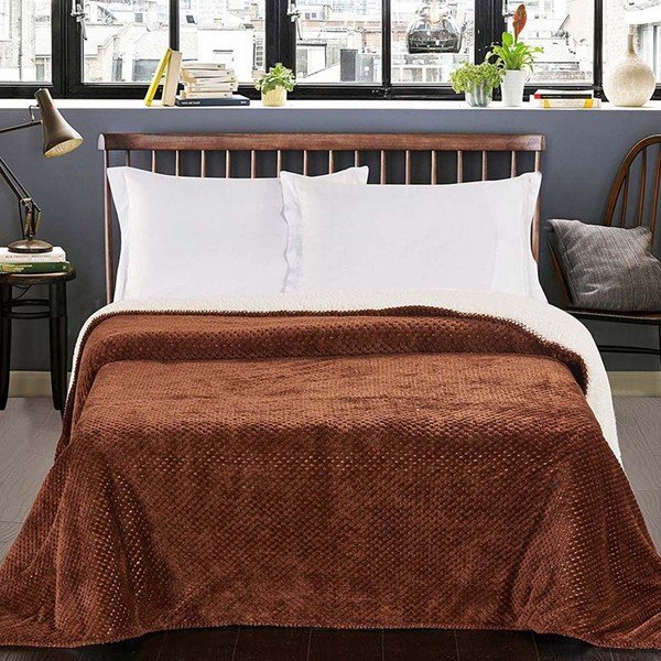 Кафява двустранна покривка за легло , 210 x 170 cm Lamby - DecoKing-image-2