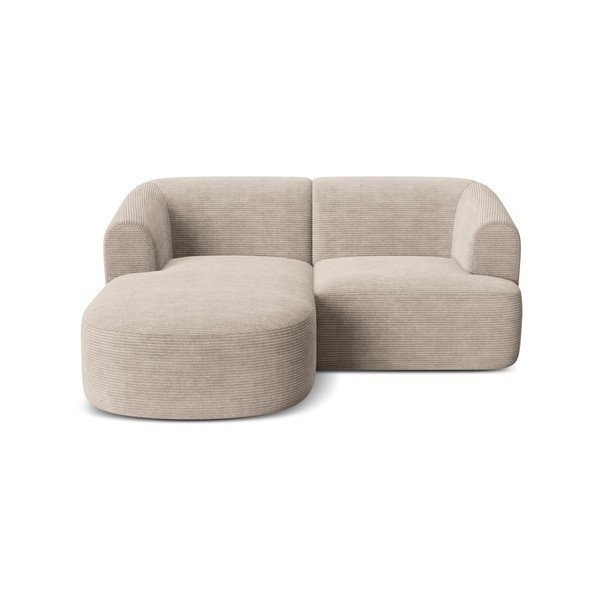 Светлокафяв ъглов диван от рипсено кадифе (ляв ъгъл) Campi – Cosmopolitan Design-image-2