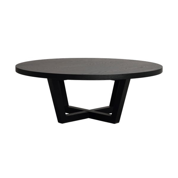 Черна кръгла масичка за кафе от декор от дъб  ø 110 cm Boxford – Rowico-image-2