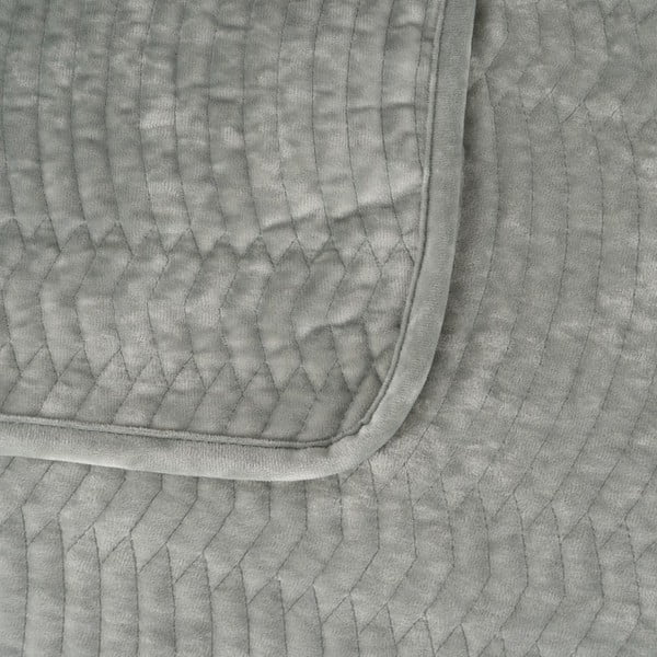 Сиво-зелено капитонирано покривало за легло 230x260 cm – Ixia-image-1